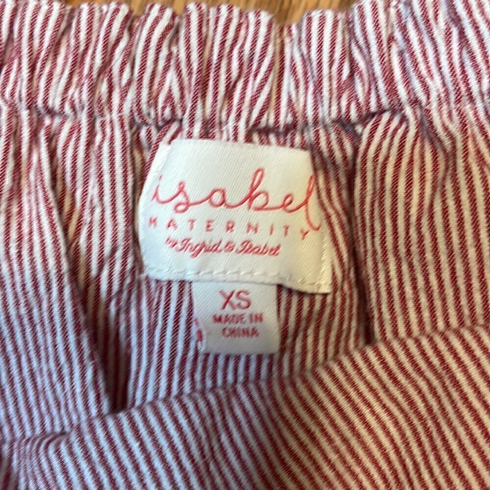 Pinstripe Maternity Top, summer, Xsmall - Picture 4 of 6